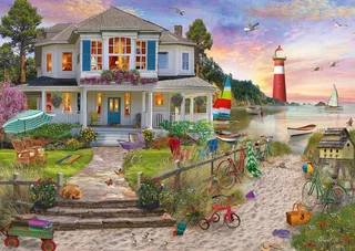 Legpuzzel - Het strandhuis - 1000 stukjes - Volwassenen - vanaf 12 jaar from Schmidt Spiele, Multicolour edition – box 2 of 2