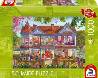 Legpuzzel - Huis in de lente - 1000 stukjes - Volwassenen - vanaf 12 jaar from Schmidt Spiele, Multicolour edition – box 1 of 2