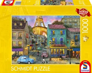 Legpuzzel - In de straten van Parijs - 1000 stukjes - Volwassenen - vanaf 12 jaar van Schmidt Spiele, editie Meerkleurig – doos 2 van 2