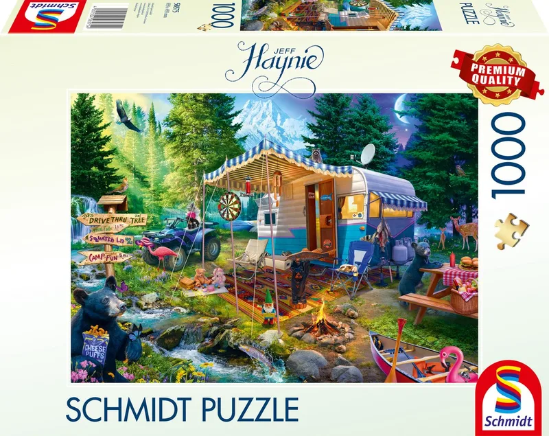 Legpuzzel - Jeff Haynie - 1000 stukjes - Volwassenen - vanaf 12 jaar från Schmidt Spiele, utgåva Met de caravan in de bergen – kartong 1 av 2