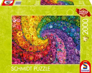 Legpuzzel - Kleurrijke bloemenwerveling - 2000 stukjes - Volwassenen - vanaf 14 jaar de Schmidt Spiele, édition Multicolore – boîte 1 sur 2
