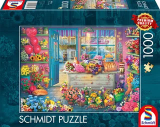 Legpuzzel - Kleurrijke bloemenwinkel - 1000 stukjes - Volwassenen - vanaf 12 jaar van Schmidt Spiele, editie Meerkleurig – doos 1 van 2