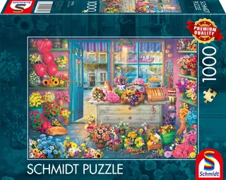 Legpuzzel - Kleurrijke bloemenwinkel - 1000 stukjes - Volwassenen - vanaf 12 jaar van Schmidt Spiele, editie Meerkleurig – doos 2 van 2
