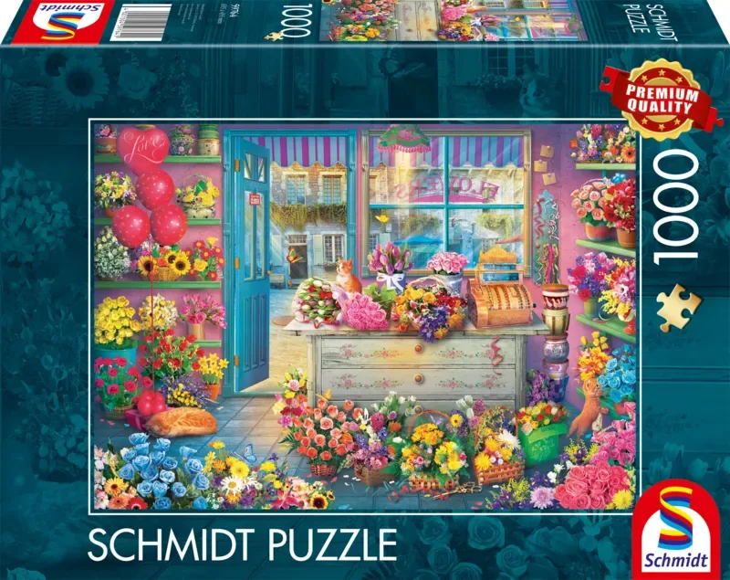 Legpuzzel - Kleurrijke bloemenwinkel - 1000 stukjes - Volwassenen - vanaf 12 jaar van Schmidt Spiele, editie Meerkleurig – doos 2 van 2