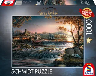 Legpuzzel - Lichten in de wildernis - Terry Redlin - 1000 stukjes - Volwassenen - vanaf 12 jaar van Schmidt Spiele, editie Meerkleurig – doos 2 van 2