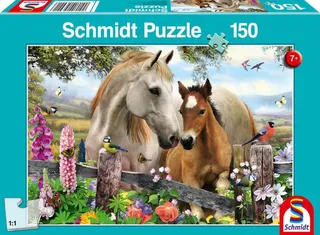 Legpuzzel - Merrie en veulen - Paarden - 150 stukjes - Kinderen - vanaf 7 jaar van Schmidt Spiele, editie Meerkleurig – doos 1 van 2