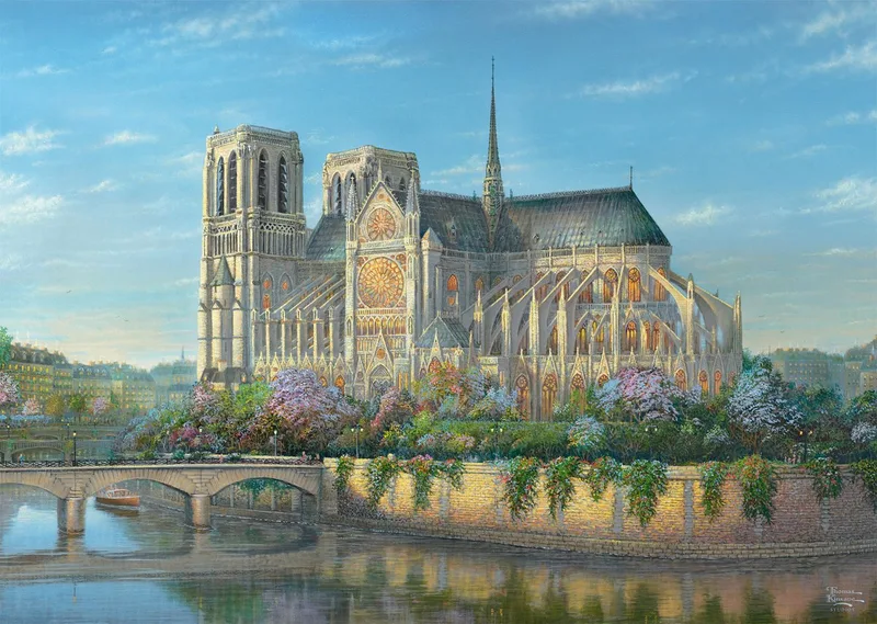 legpuzzel Notre Dame 1000 stukjes premium kwaliteit puzzel. van Schmidt Spiele, editie Meerkleurig – doos