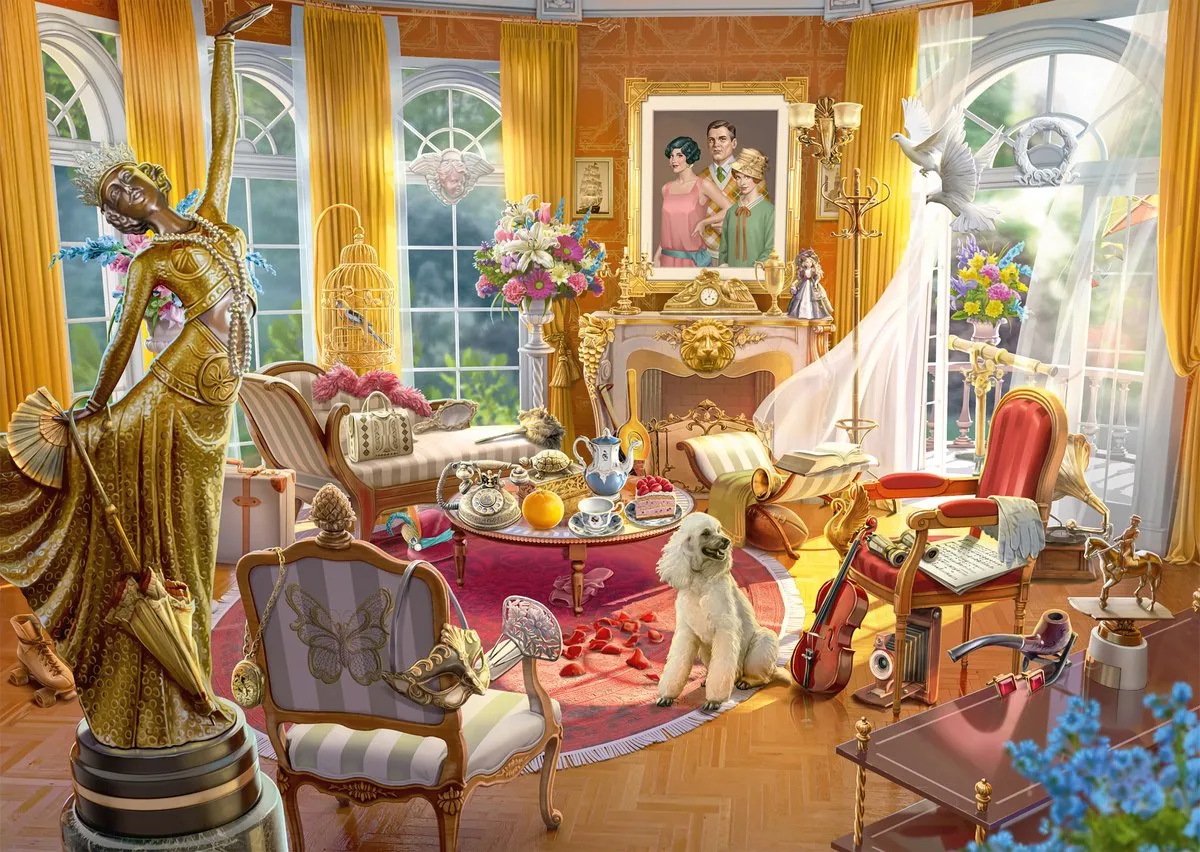 legpuzzel Parlor of the Orchid Estate 1000 stukjes puzzel. from Schmidt Spiele, Multicolour edition – box
