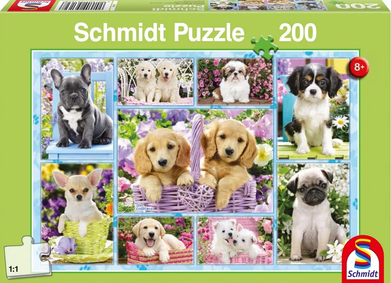 Legpuzzel Puppies Junior Karton Groen 200 Stukjes van Schmidt Spiele, editie Meerkleurig – doos