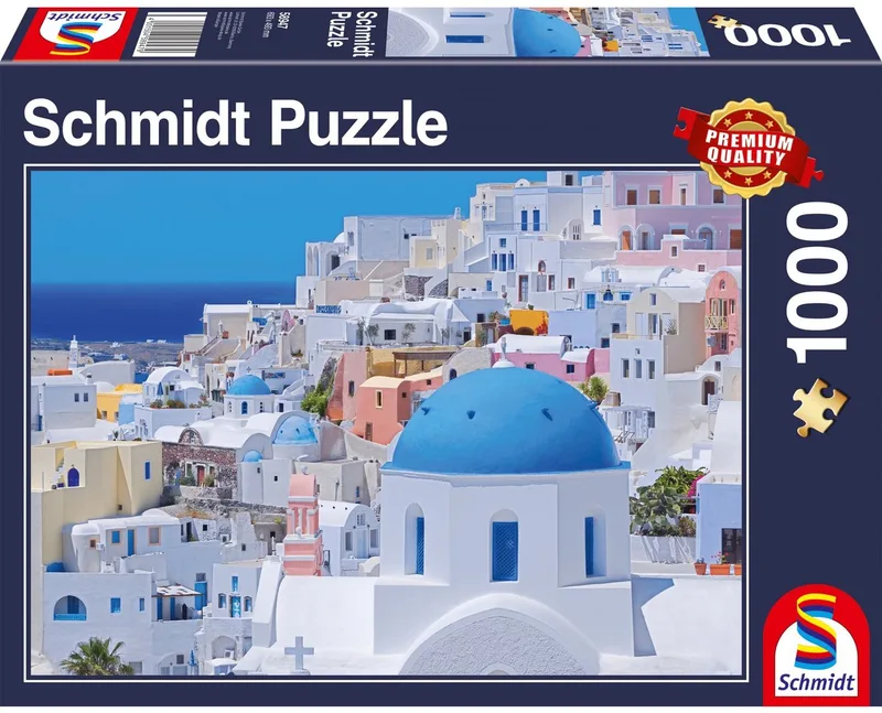 Legpuzzel Santorini & Cyclades 37,3 X 27,2 Cm 1000 Stukjes van Schmidt Spiele, editie Meerkleurig – doos