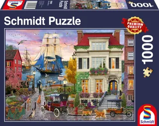 Legpuzzel - Schip in de haven - 1000 stukjes - Volwassenen - vanaf 12 jaar von Schmidt Spiele, Ausgabe Mehrfarbig – Schachtel 2 von 2