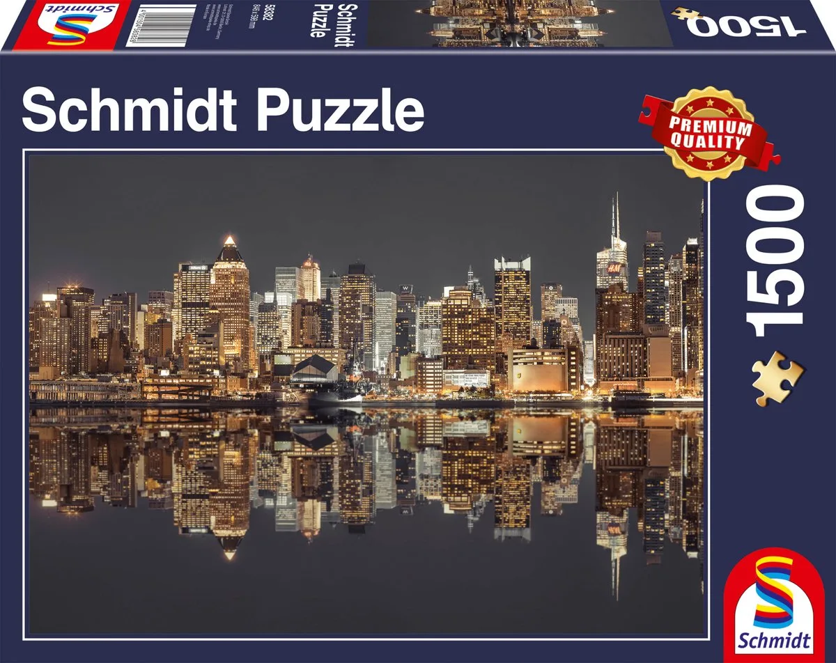 Legpuzzel Skyline New York 60 X 85 Cm 1500 Stukjes de Schmidt Spiele, édition Gris – boîte