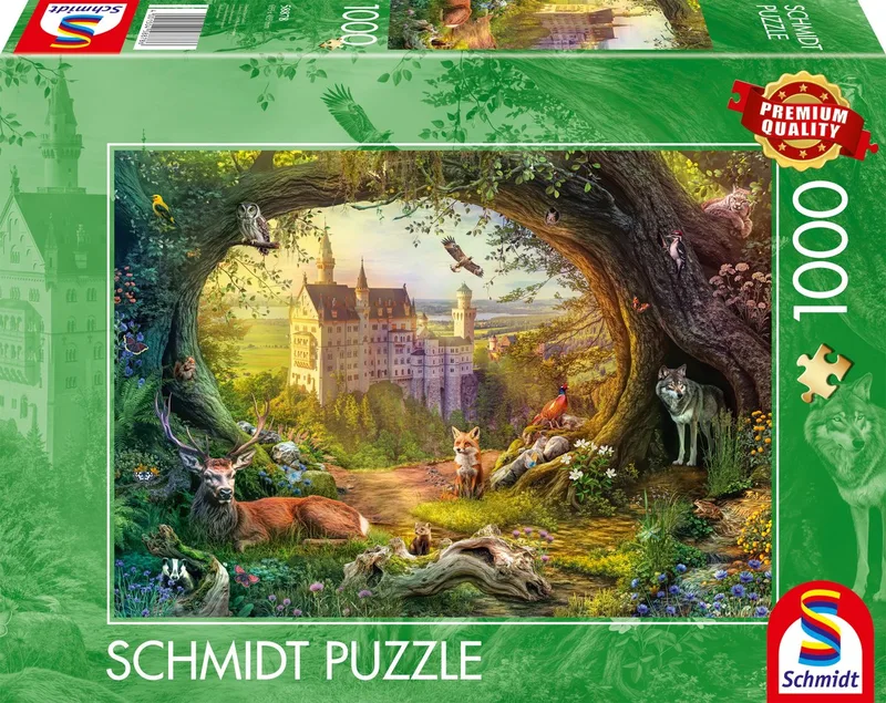 Puzzle Château de Conte de Fées dans la Forêt - 1000 pièces de Schmidt Spiele, édition Multicolore – boîte