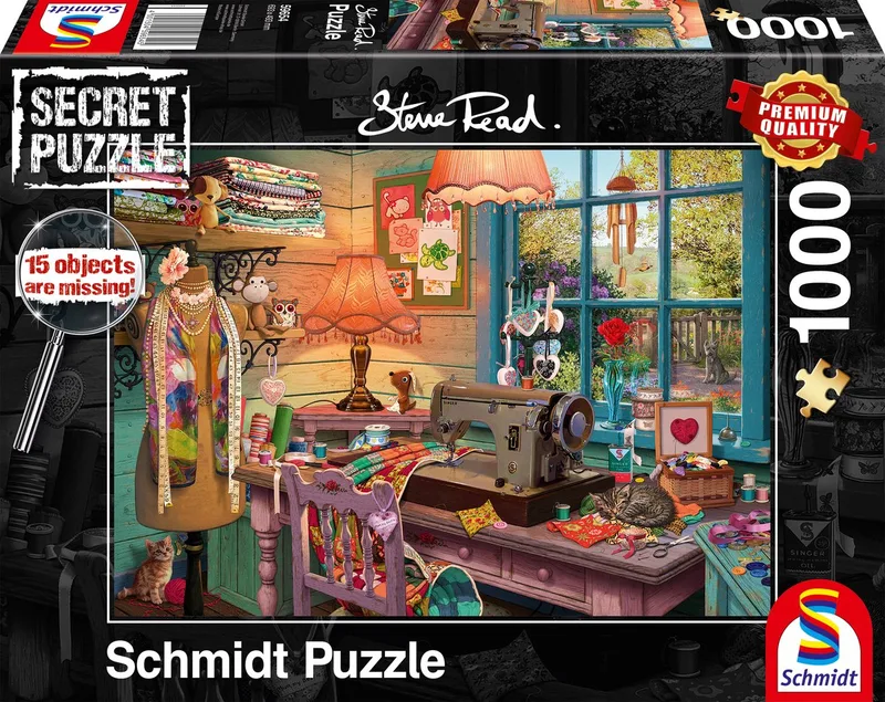 Legpuzzel - Steve Read - 1000 stukjes - Volwassenen - vanaf 12 jaar från Schmidt Spiele, utgåva In de naaikamer – kartong 1 av 2