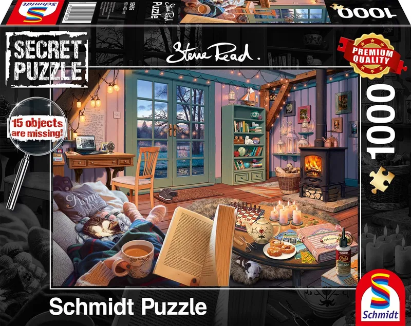 Legpuzzel - Steve Read - 1000 stukjes - Volwassenen - vanaf 12 jaar from Schmidt Spiele, In het vakantiehuisje edition – box