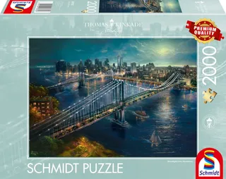 Legpuzzel - Thomas Kinkade Studios - 2000 stukjes - Volwassenen - vanaf 14 jaar from Schmidt Spiele, Maan boven Manhattan edition – box 2 of 2