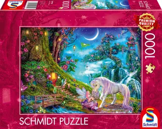 Puzzle Histoire du Soir au Clair de Lune - 1000 pièces de Schmidt Spiele, édition Multicolore – boîte 1 sur 2