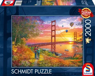 Legpuzzel - Wandeling naar de Golden Gate Bridge - 2000 stukjes - Volwassenen - vanaf 14 jaar from Schmidt Spiele, Multicolour edition – box 2 of 2