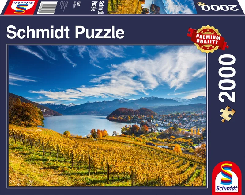 Legpuzzel - Wijngaarden - 2000 stukjes - Volwassenen - vanaf 14 jaar de Schmidt Spiele, édition Multicolore – boîte