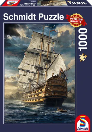 Legpuzzel - Zeilen gehesen!- Zeeslag - 1000 stukjes - Volwassenen - vanaf 12 jaar van Schmidt Spiele, editie Meerkleurig – doos 1 van 2