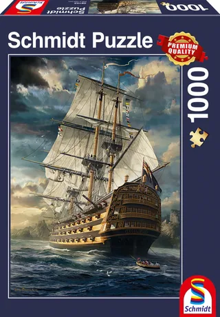 Legpuzzel - Zeilen gehesen!- Zeeslag - 1000 stukjes - Volwassenen - vanaf 12 jaar van Schmidt Spiele, editie Meerkleurig – doos 2 van 2
