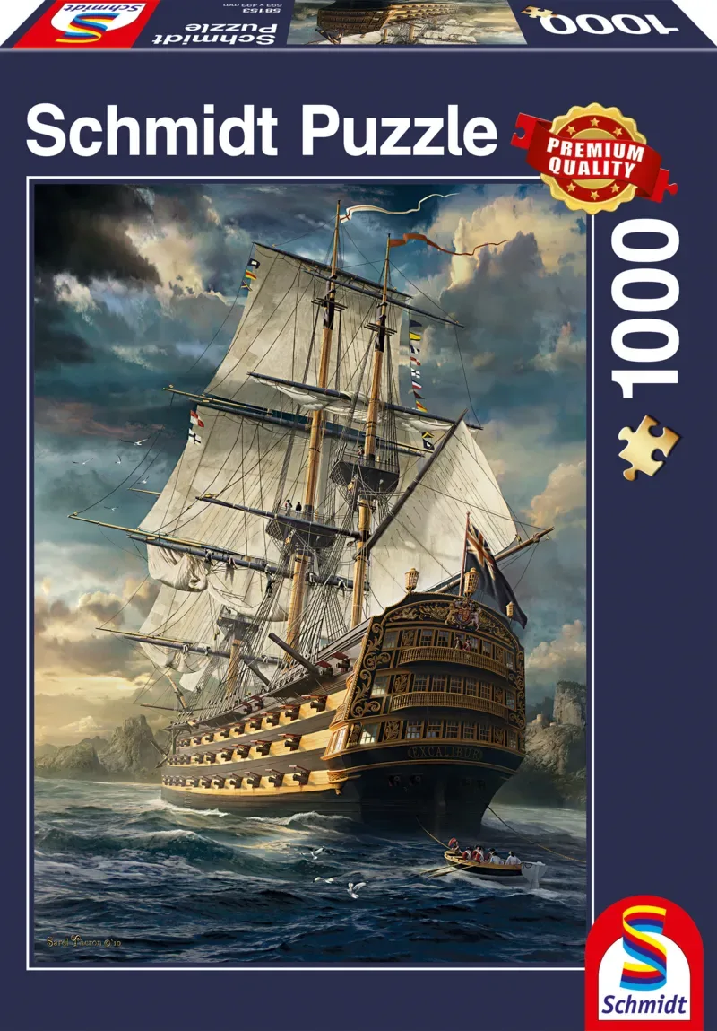 Legpuzzel - Zeilen gehesen!- Zeeslag - 1000 stukjes - Volwassenen - vanaf 12 jaar van Schmidt Spiele, editie Meerkleurig – doos 2 van 2