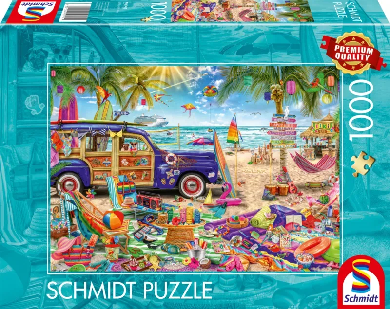 Legpuzzel - Zonnig uitje op het strand - 1000 stukjes - Volwassenen - vanaf 12 jaar from Schmidt Spiele, Multicolour edition – box 2 of 2