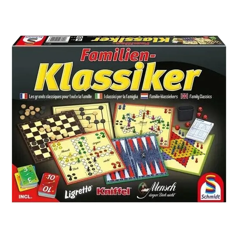 Mehrfarbiges Karton-Brettspiel-Set (2-6 Spieler, ab 8 Jahren) van Schmidt Spiele – doos