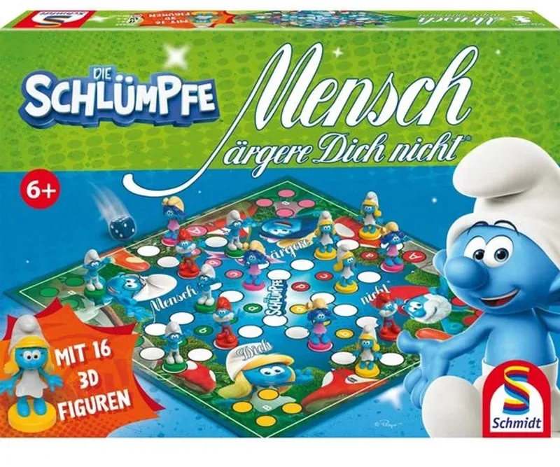 Mens Erger je Niet - Smurfenspel - Duitstalig - Schmidt van Schmidt Spiele – doos