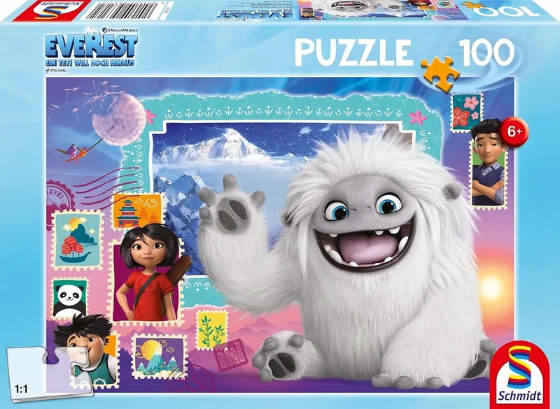 O Yeti! Puzzel 100 Stukjes - Avontuur op de Berg voor Kinderen vanaf 6 Jaar de Schmidt Spiele, édition Multicolore – boîte