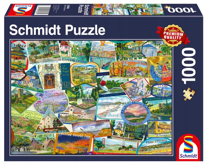 Pamiątki z podróży 1000 el. puzzle from Schmidt Spiele – box