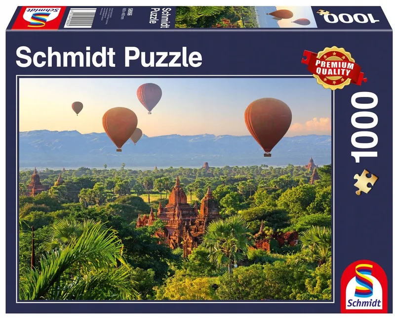 PQ Puzzel 1000 Stuk: Ballonnen boven Mandalay, Myanmar from Schmidt Spiele – box