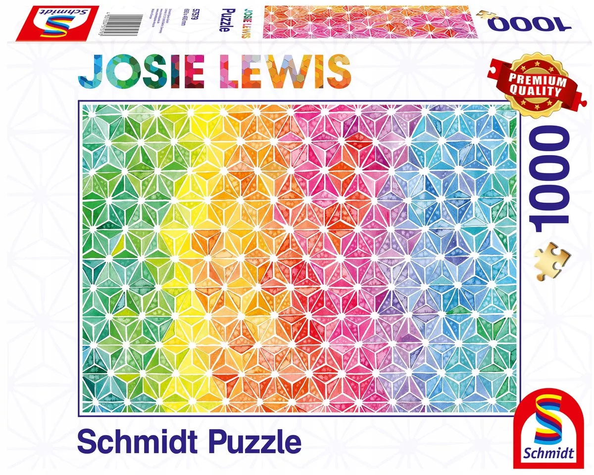 PQ Puzzel 1000 Stukken - Kleurrijke Driehoeken from Schmidt Spiele, Multicolour edition – box