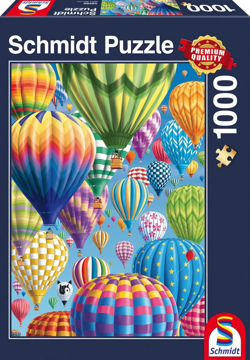 Puzzel 1000 Stukjes - Ballonnen in de Lucht von Schmidt Spiele, Ausgabe Mehrfarbig – Schachtel
