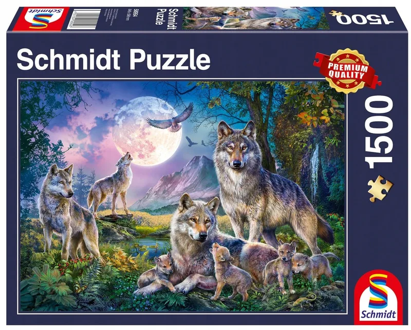 Puzzel 1500 stukjes: familie Wolfen from Schmidt Spiele, Multicolour edition – box
