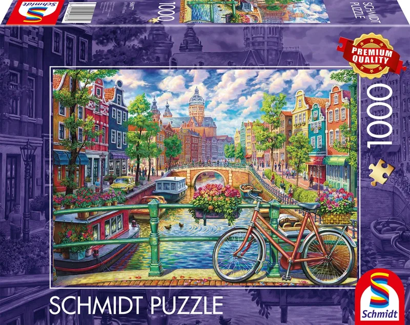 Puzzel - Amsterdamse grachtenpracht - 1000st. van Schmidt Spiele, editie Meerkleurig – doos