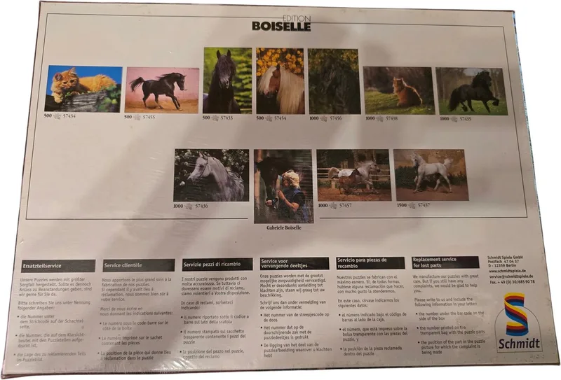 Puzzel Boiselle Paarden in gallop 1000 stukjes van Schmidt Spiele, editie Meerkleurig – doos