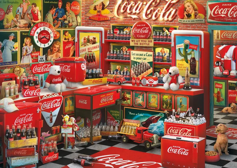 puzzel Coca Cola nostalgie 1000 stukjes klassiek. van Schmidt Spiele, editie Meerkleurig – doos