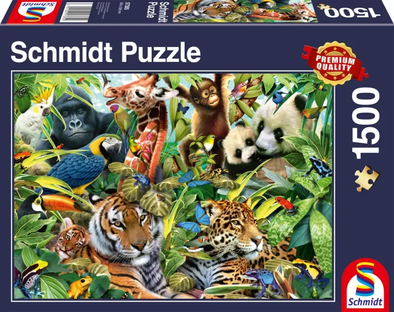 puzzel Colorful wildlife - 1500 stukjes dierenpuzzel. van Schmidt Spiele, editie Meerkleurig – doos 2 van 2