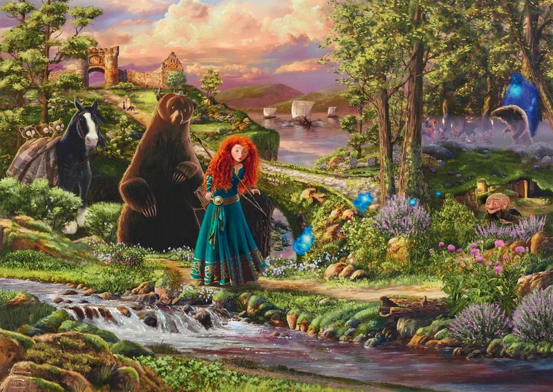 puzzel Disney Brave Merida 1000 stukjes cartoon film. van Schmidt Spiele, editie Meerkleurig – doos 1 van 2