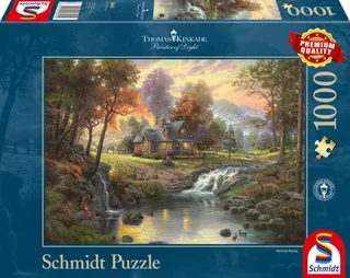 Puzzel - Kinkade Mountain Retrait from Schmidt Spiele, Multicolour edition – box 2 of 2