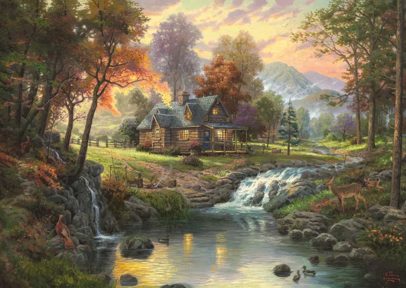 Puzzel - Kinkade Mountain Retrait from Schmidt Spiele, Multicolour edition – box