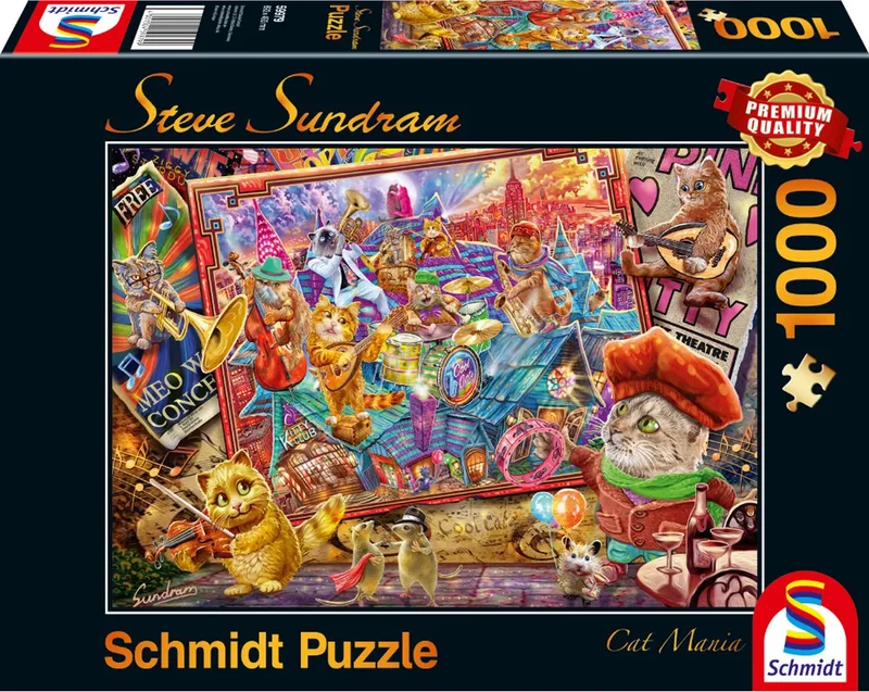puzzel Legpuzzel 1 stuk(s) Kunst katten poezen poes 1000 stukjes from Schmidt Spiele, Multicolour edition – box