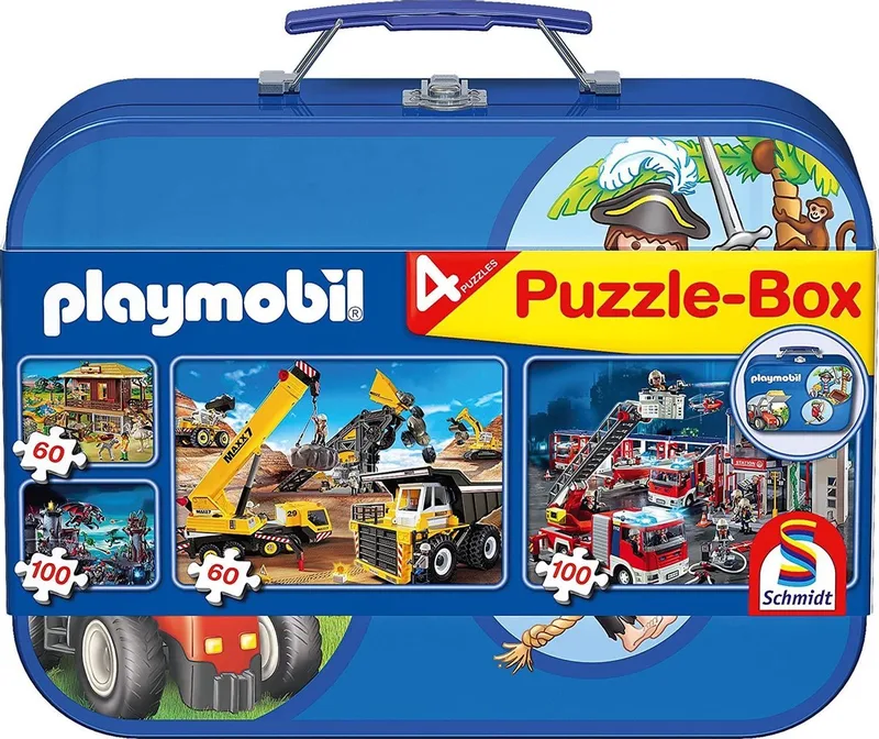 Puzzel: Playmobil Puzzelkoffer - Kinderpuzzel from Schmidt Spiele, Multicolour edition – box