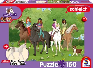 Puzzle 150 Teile Kinder Puzzle Schleich Horse Club Ausritt + Figur 56464, Puzzleteile van Schmidt Spiele – doos 1 van 3