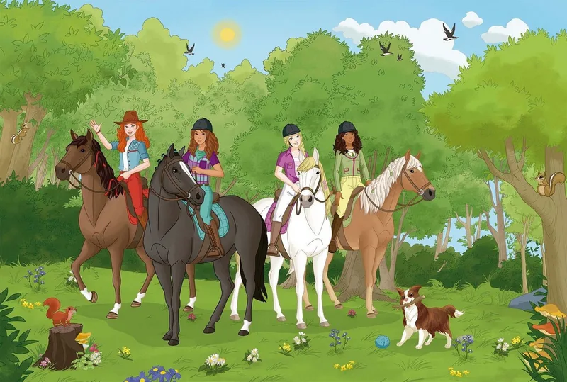 Puzzle 150 Teile Kinder Puzzle Schleich Horse Club Ausritt + Figur 56464, Puzzleteile van Schmidt Spiele – doos 2 van 3