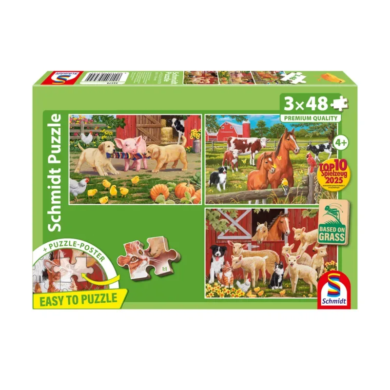 Puzzle Animaux de la ferme - 26 à 50 pièces van Schmidt Spiele – doos