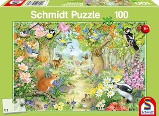 Puzzle Animaux de la Forêt - 100 à 149 pièces de Schmidt Spiele – boîte 2 sur 2