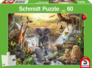 Puzzle Animaux en Afrique - 51 à 99 pièces van Schmidt Spiele – doos 2 van 2