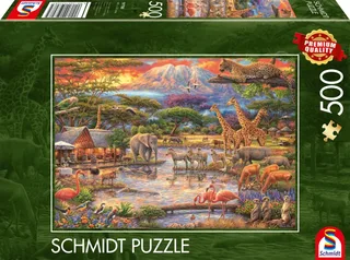 Puzzle Au Pied du Kilimandjaro - 500 à 999 pièces de Schmidt Spiele – boîte 2 sur 2